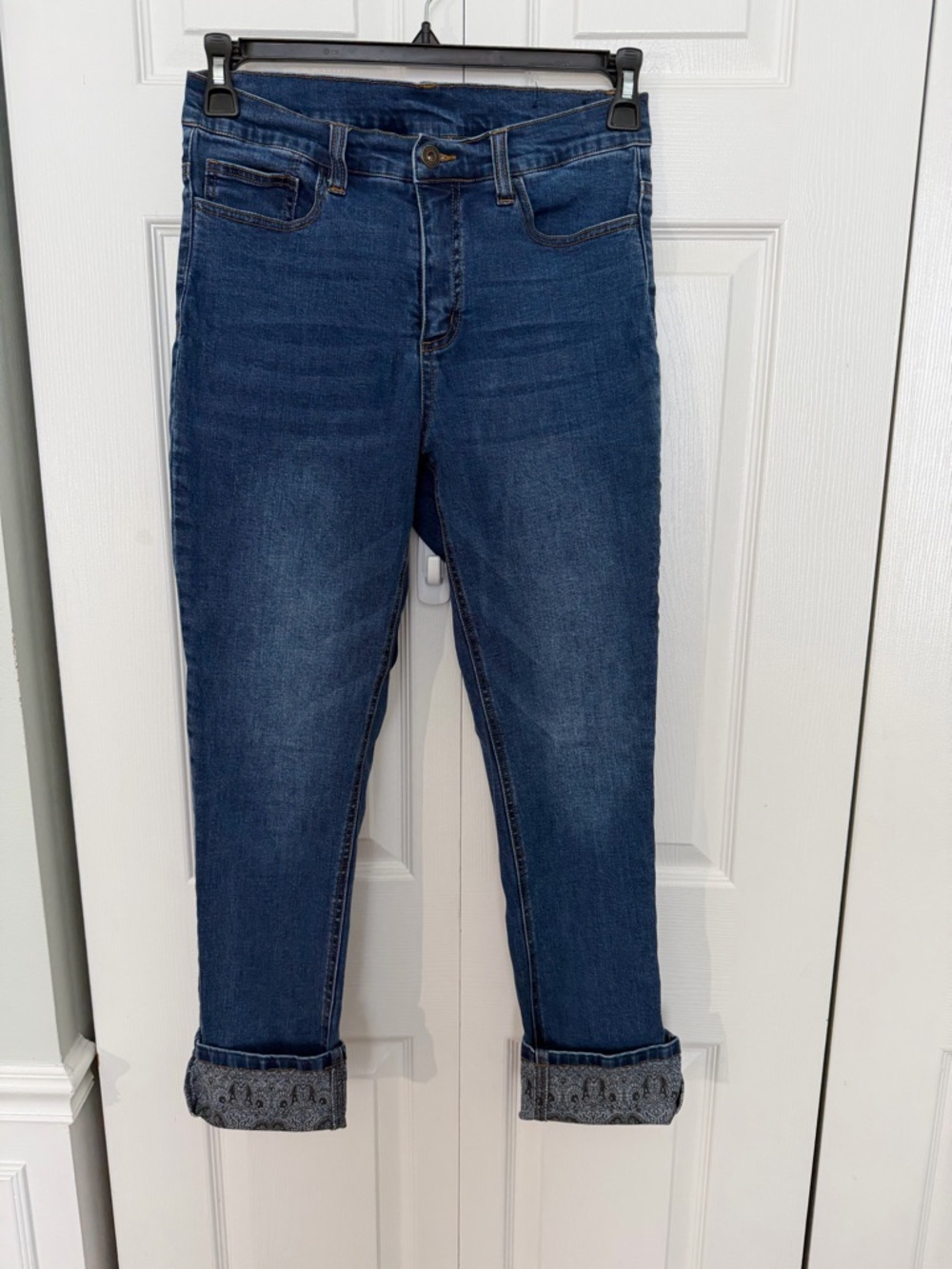 John Mark Denim Jeans with Paisley optional cuff